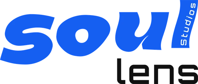 Logotipo de Soul Lens Studios en Azul Eléctrico.